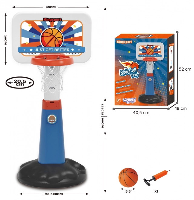 Woopie verstelbare basketbalset voor kinderen met pompje