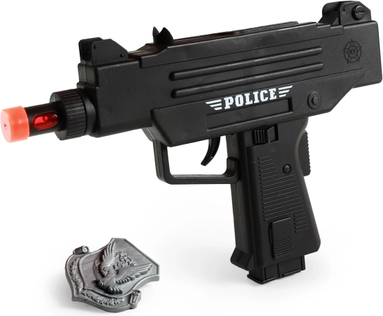 Polizeimaschinenpistole mit Licht und Sound 23 cm