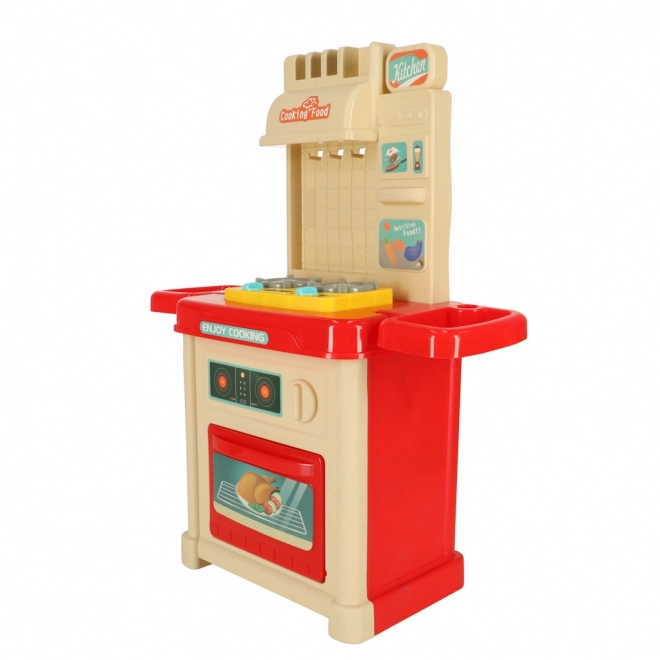 Kinder plastic keuken met verlichting en 44 elementen