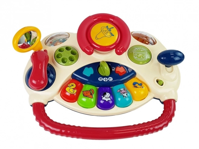 Interactieve loopwagen met stuur 3 in 1 voor baby's