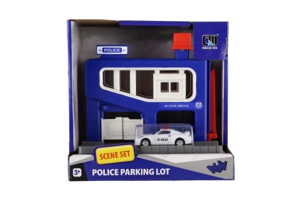 Polizei Parkgarage mit Auto