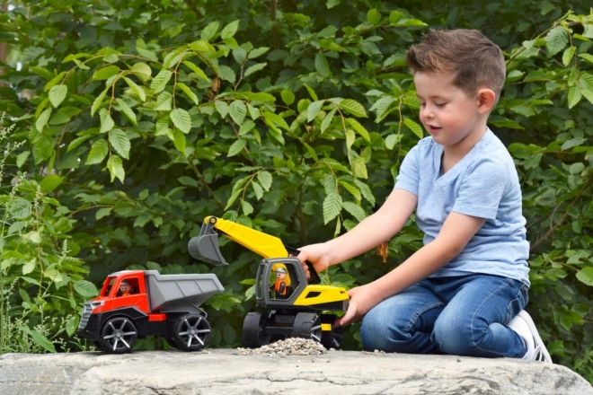 Auto Truxx 2 vrachtwagen kunststof kiepwagen 26cm met figuur 27x15x16cm 24m+