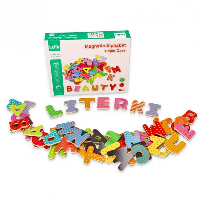 Magnetische houten letters