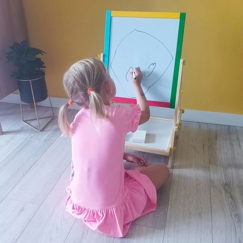 Houten tweezijdig bord voor kinderen