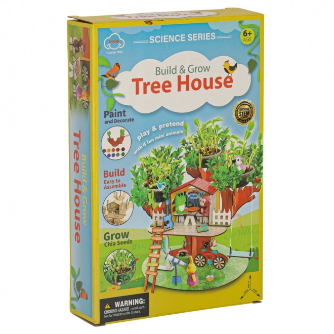 Creatieve set voor het bouwen van een boomhut met accessoires
