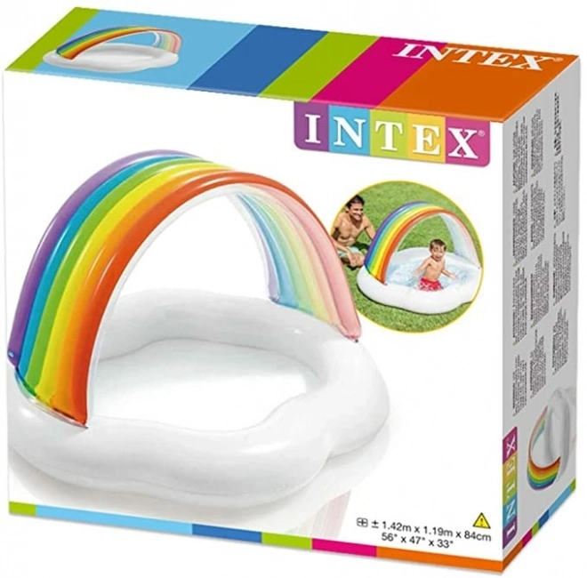 Opblaasbaar kinderzwembad Regenboog 142 x 119 x 84 cm