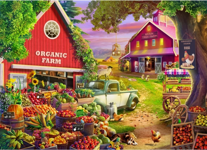 Betoverend bio-boerderijmotief