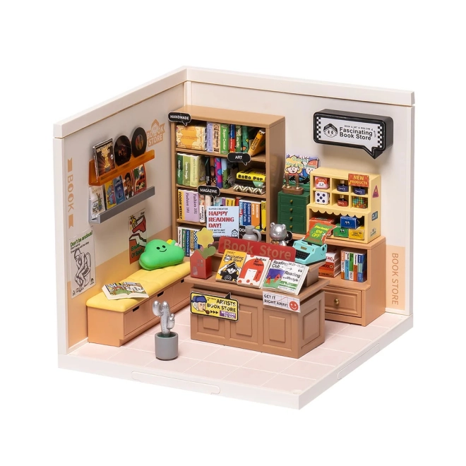 Authentic bookstore in mini scale