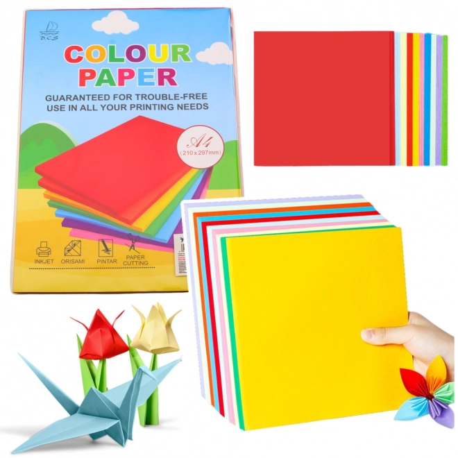 Gekleurd papier A4 voor afdrukken en handwerk
