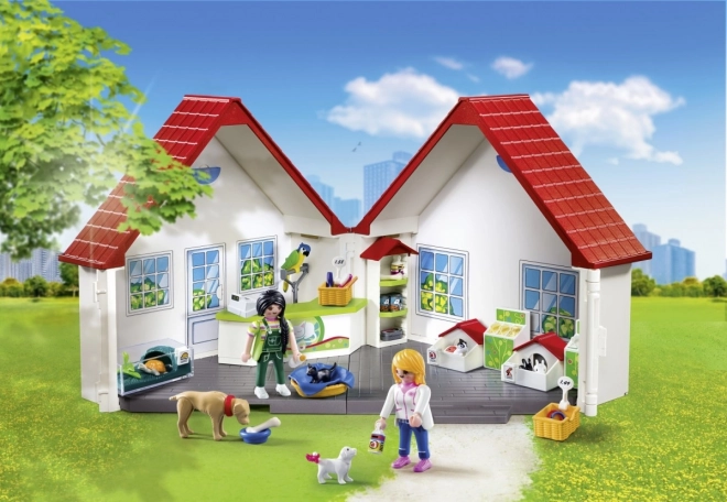 Set figuren City Life draagbare dierenwinkel