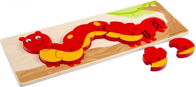 Puzzle de comptage chenille BIGJIGS TOYS