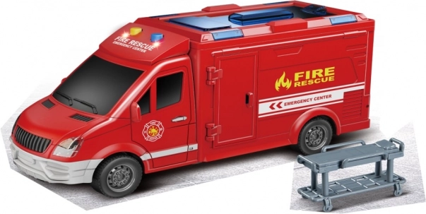 Brandweerauto met vliegwiel 1:16