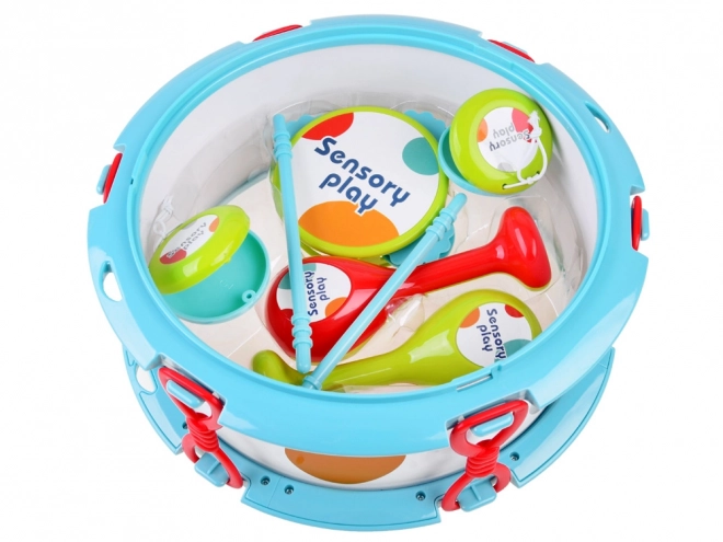 Set muzikale instrumenten tamboerijn maracas
