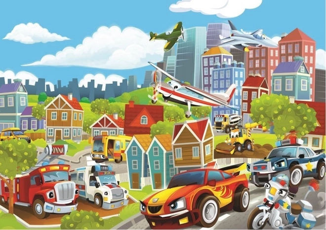 Puzzel vervoersmiddelen 100 stukjes
