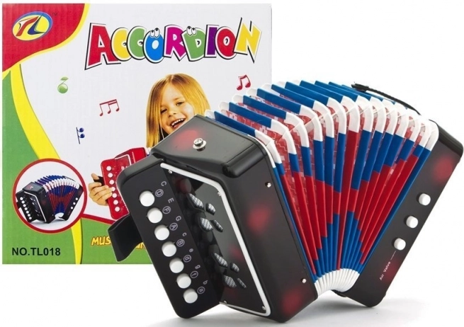 Accordeoninstrument voor kleine muzikanten Zwart