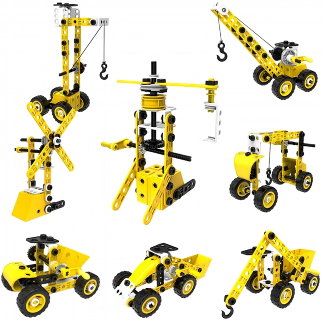 Woopie Bau-Fahrzeuge 8-in-1 Konstruktionsset Bausteine