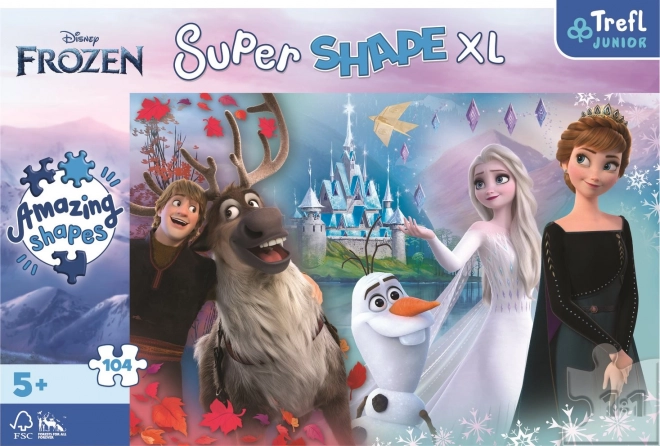 Puzzel XL Super Vorm met Anna en Elsa - Het IJzige Koninkrijk