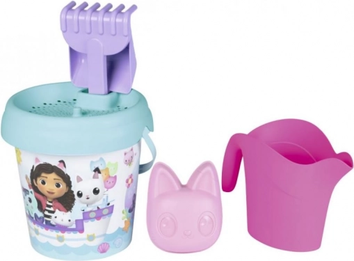 Seau à sable Gabby’s Dollhouse avec arrosoir et accessoires