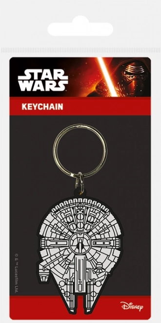 Star Wars Millennium Falcon Rubber Keychain