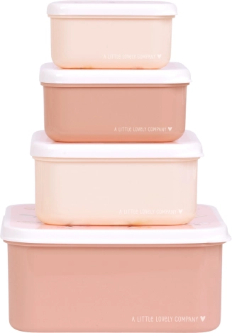 Set aus vier Snackboxen A Little Lovely Company – Schmetterlinge