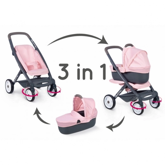 Gecombineerde Maxi Cosi kinderwagen lichtroze voor poppen
