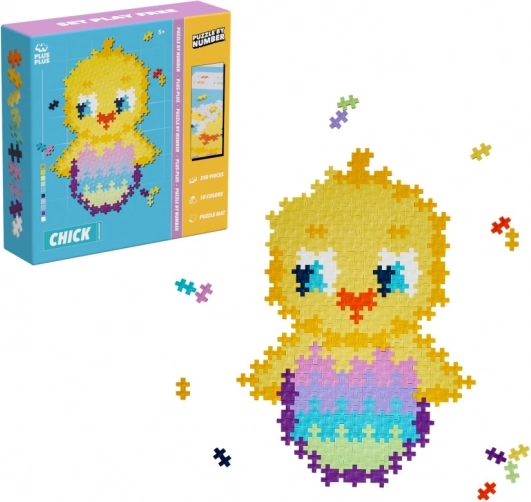 Plus-Plus Build by Numbers Chick (250 pcs)