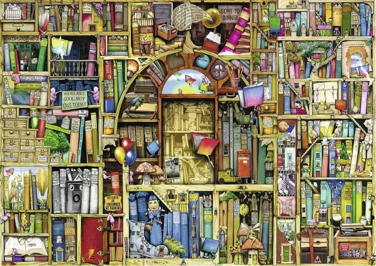 Puzzel 1000 stukjes Gekke Boekhandel 2