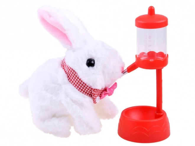 Interactive Plush Bunny with Basket and Accessories – Pink
