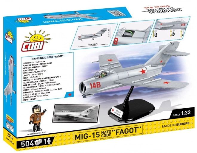 COBI 2416 Koreaanse Oorlog MIG-15 FAGOT, 1:32, 504 st, 1 f
