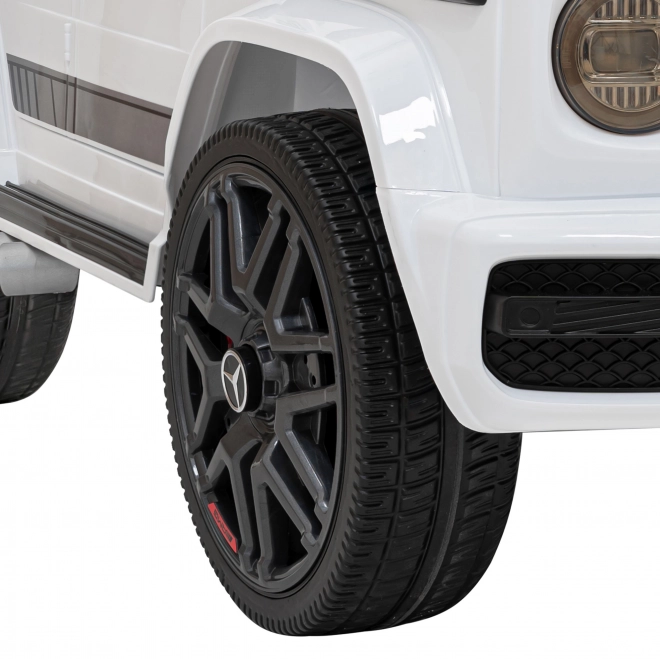 Mercedes AMG G63 voor kinderen wit + afstandsbediening + MP3 LED + langzame start + EVA + gordels