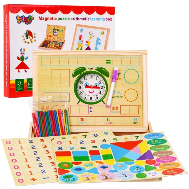 Houten magnetisch bord voor kinderen 3+ Educatieve set + accessoires