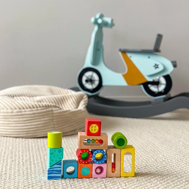 Tooky Toy Wooden Sensory Blocks Set