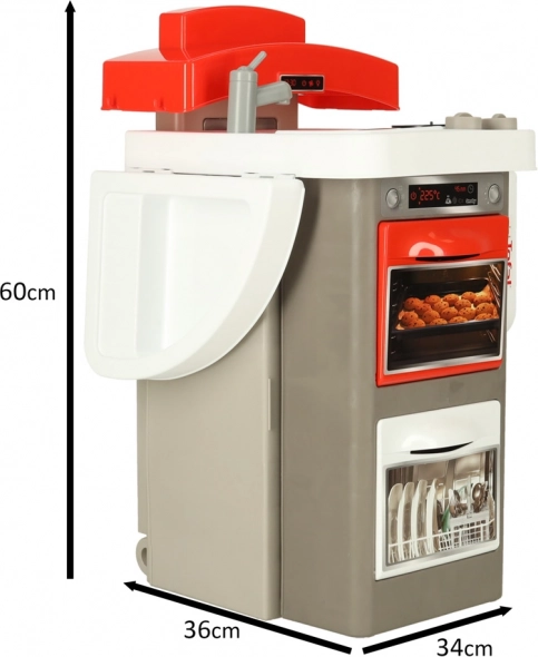 Cuisine pliable sur roulettes