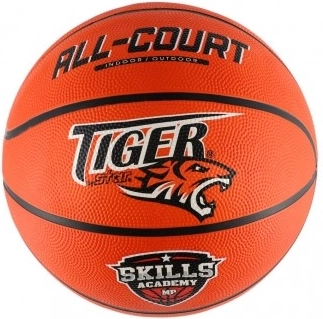 Basketball – aufgepumpt, 31 cm, im Netz
