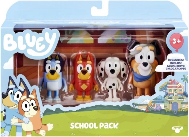 Schulset mit 4 Bluey-Figuren