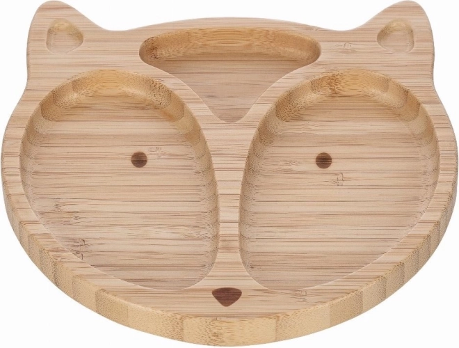 Bambusteller in Fuchsform