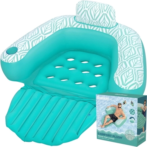 Bestway opblaasbare waterstoel Deluxe Comfort Plush 145 × 120 cm
