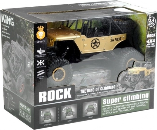 Op afstand bestuurbare auto Jeep R/C 1:18 goud