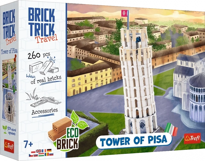 Jeu de construction en briques BRICK TRICK Travel – Tour penchée de Pise (260 pièces)