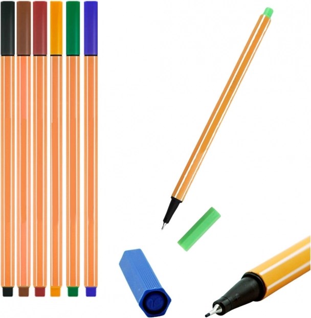 Set de liners colorés LEAN, largeur 0,4 mm, 6 pcs