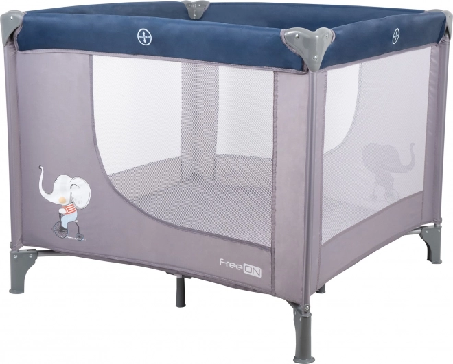 FREEON Elephant Playpen – grey/blue