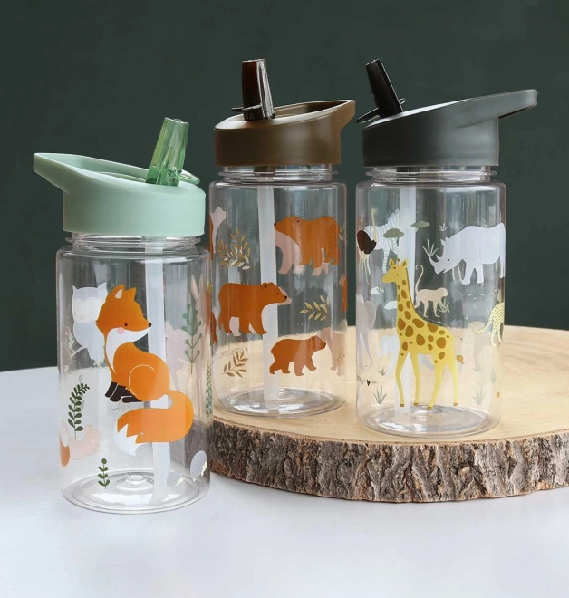 A Little Lovely Company Drinking bottle – Animals of the savannah