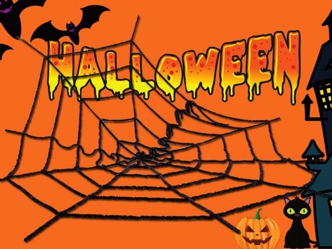 Kunstmatige zwarte spinnenweb voor Halloween
