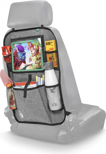 Organiseur de siège + pochette pour tablette, gris
