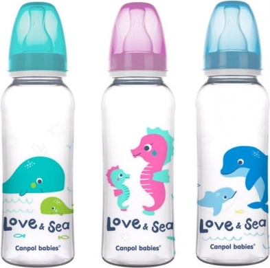 Canpol babies bottle with Love & Sea print – 250ml