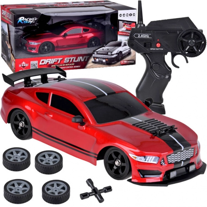 Leuke op afstand bestuurbare auto met driftrook en LED-verlichting