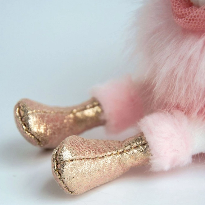 Pluchen sleutelhanger Roze Zwaan 12 cm