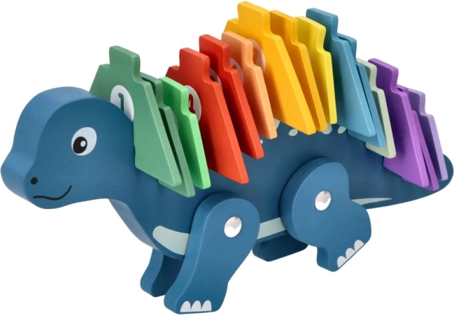 Houten dinosauruspuzzel met cijfers