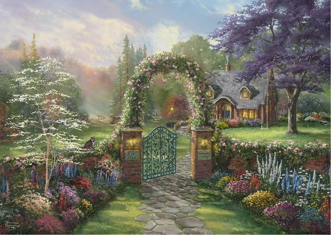Puzzle chalet avec colibris 1000 pièces