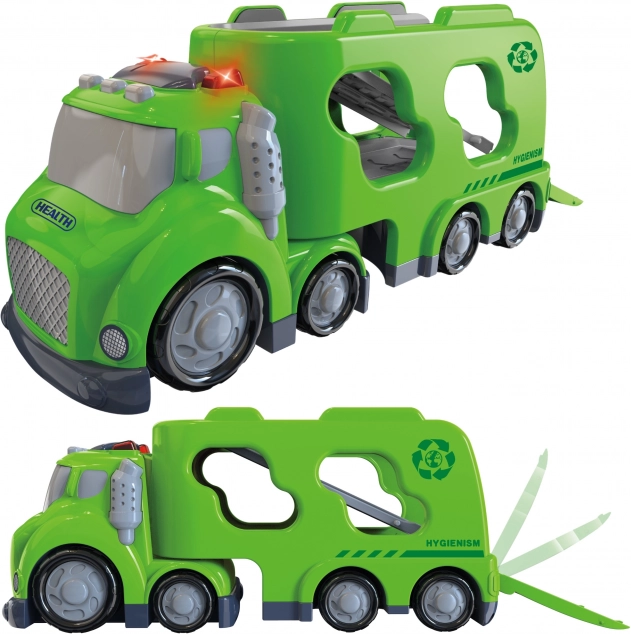 Woopie groene sleepdienst City Truck met licht- en geluidseffecten